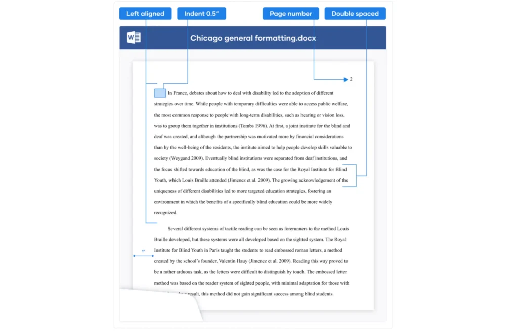 Formatting a Chicago paper