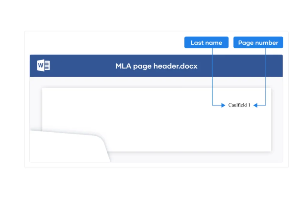 MLA Page header