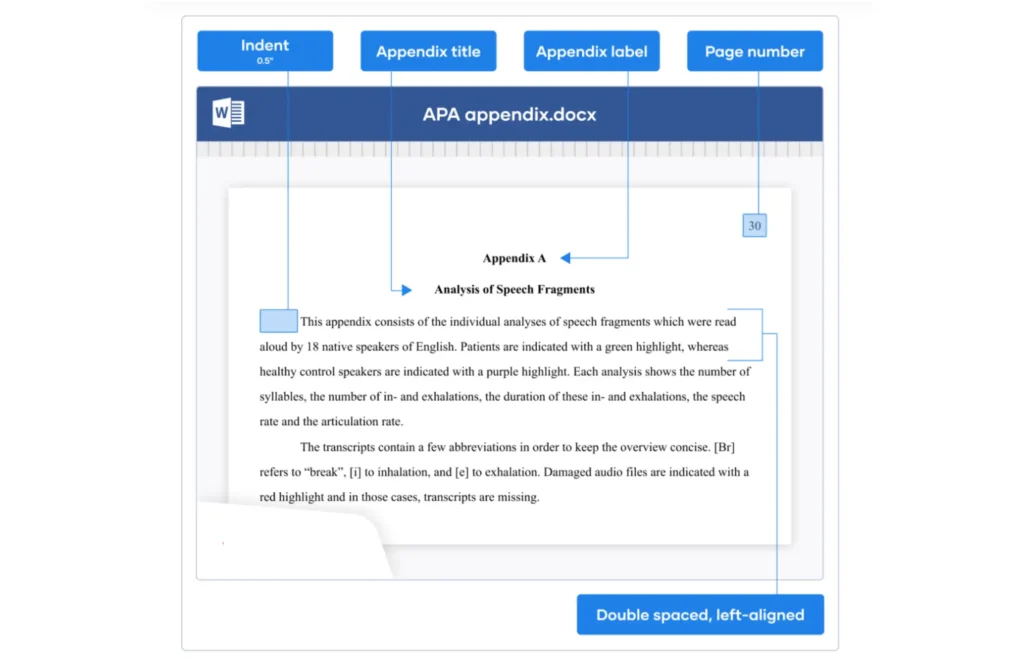 APA Style Appendix 